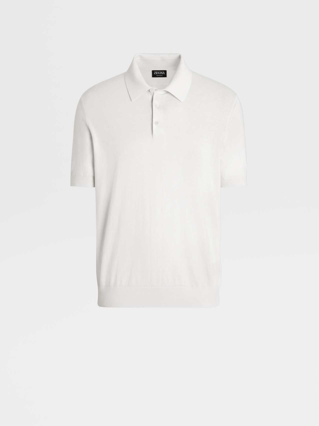 White Baby Island Cotton and Cashmere Knit Short-sleeve Polo
